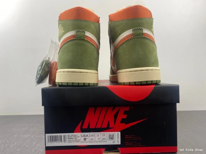 1st Kicks Air Craft Jordan 1 FB9934-300 Celadon High OG 0820